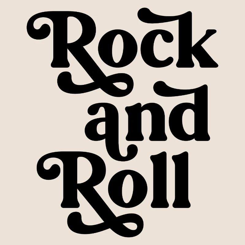 Conception typographique vintage rock and roll