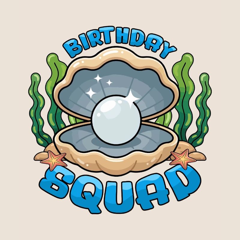 Birthday Squad Beach Summer Cruise Shell