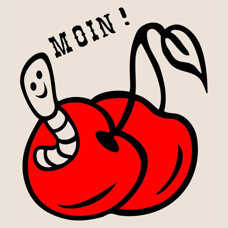 Cherries with worm