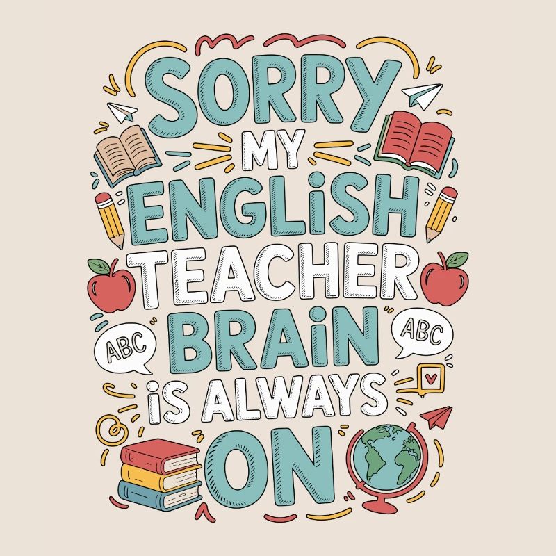 Professeur d’anglais langue seconde désolé mon professeur d’anglais Éducateur d’anglais langue seconde