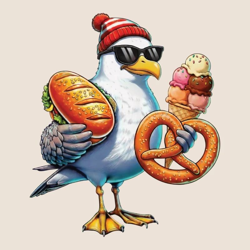 Möwe Brezel Eiscreme