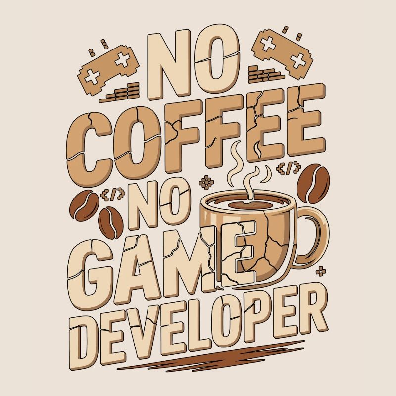 Développeur de jeux No Coffee Game Coder Game Lover