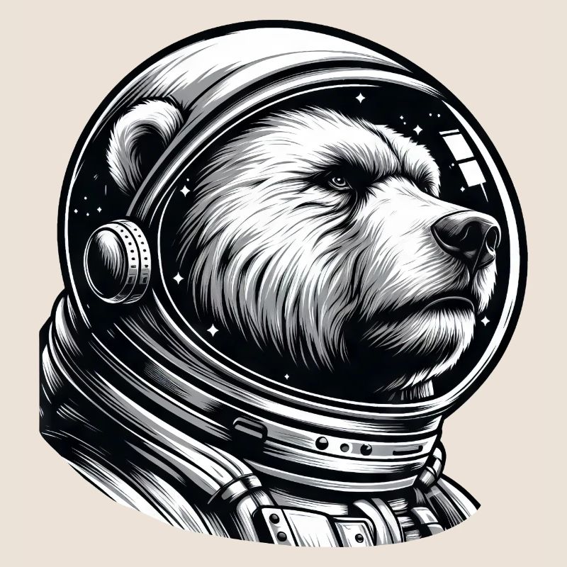 Bear, Astronaut, Space, Space