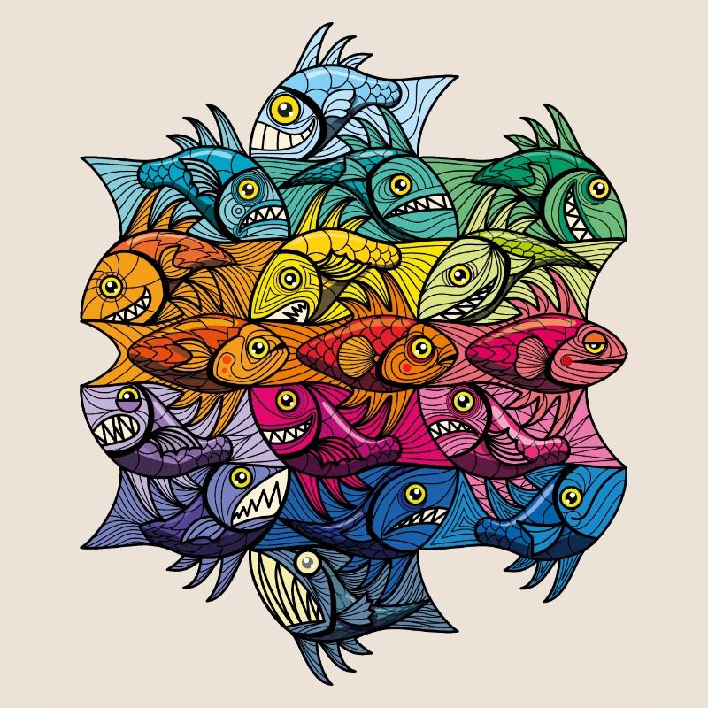 Modèle V de modèle de poisson-Escherfish