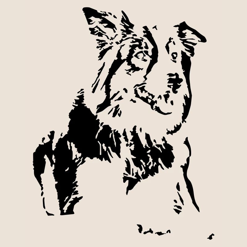 Conception de border collie de chien