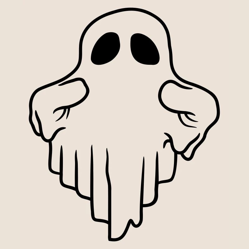 Comic lustiger schwebender Geist