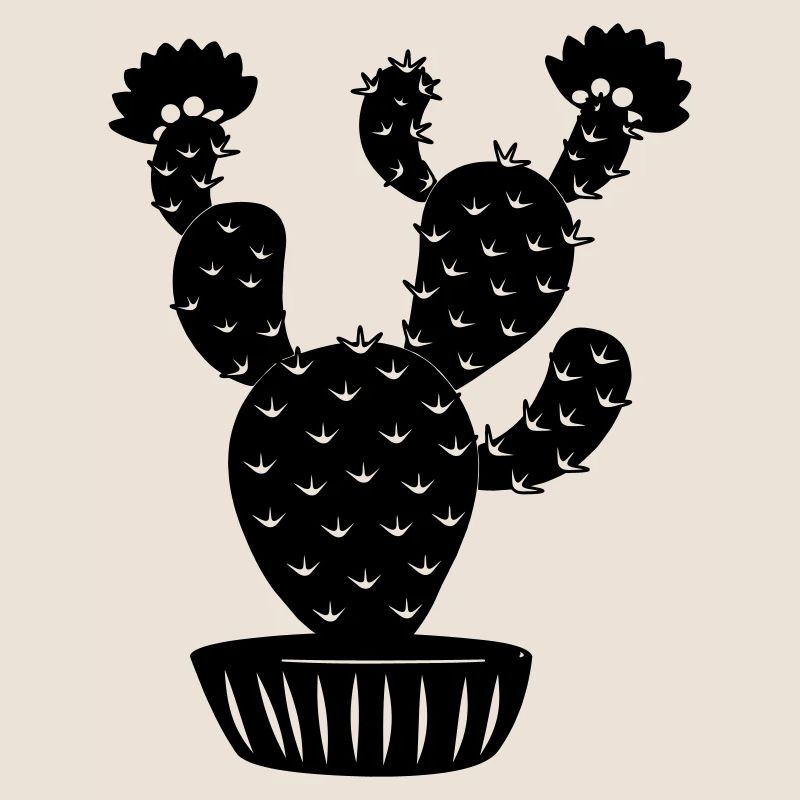 Pot de fleurs avec cactus