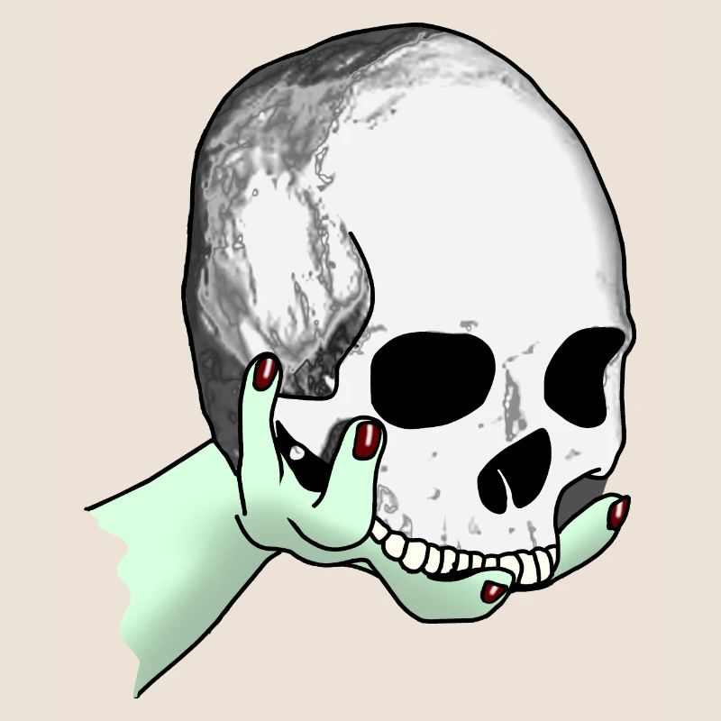 Totenkopf wird dargeboten