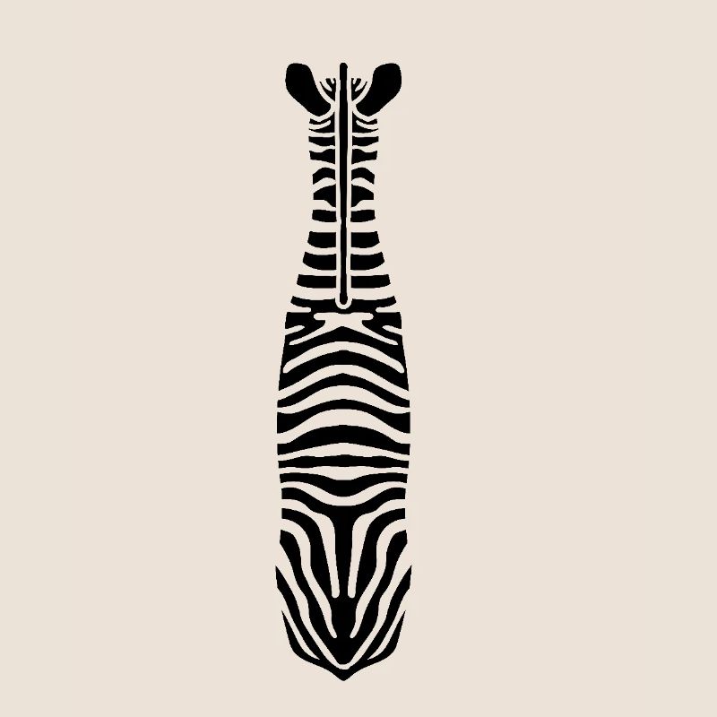 Zebra mit Einzigartigen Streifen