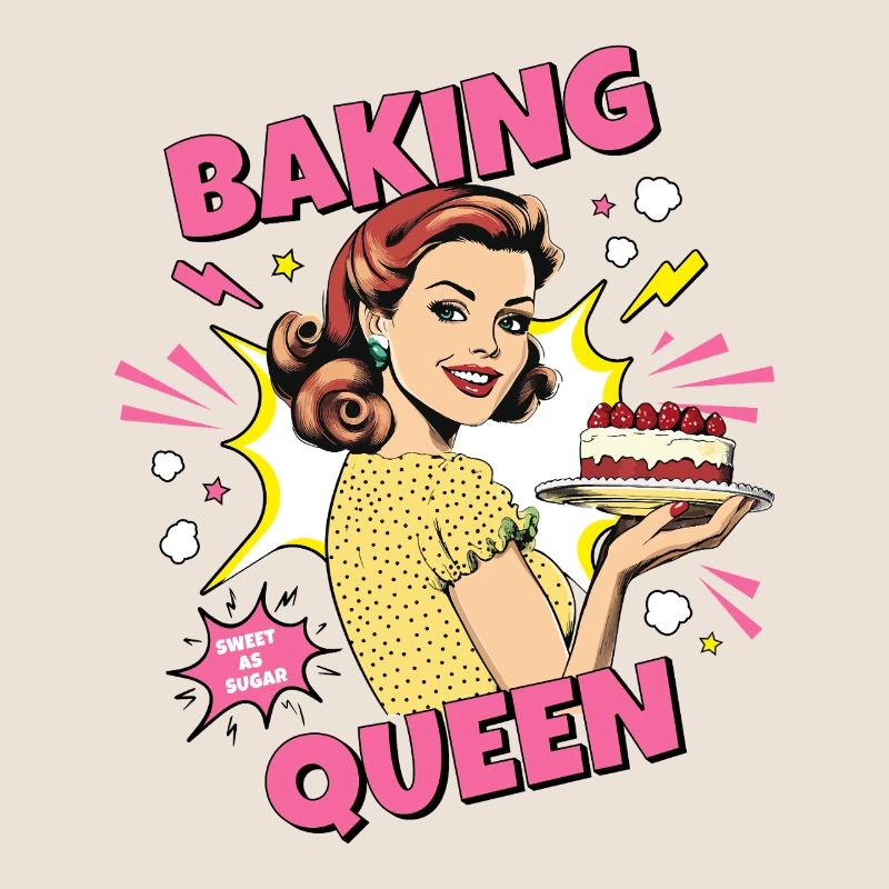 Baking Cake Baking Queen Baking Fairy Baker Pop Art
