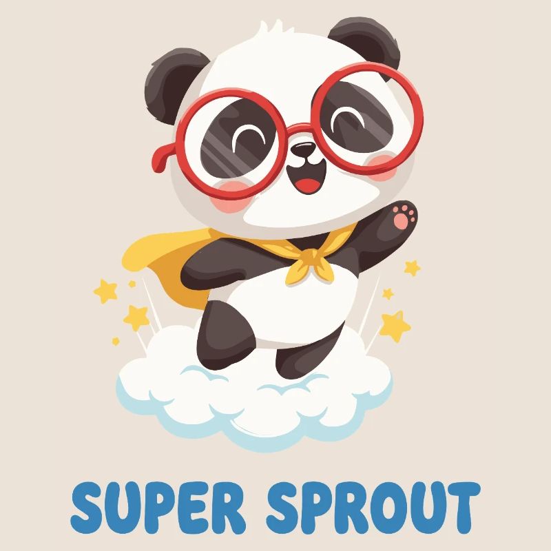 Mignon Super Sprout Panda avec capuchon