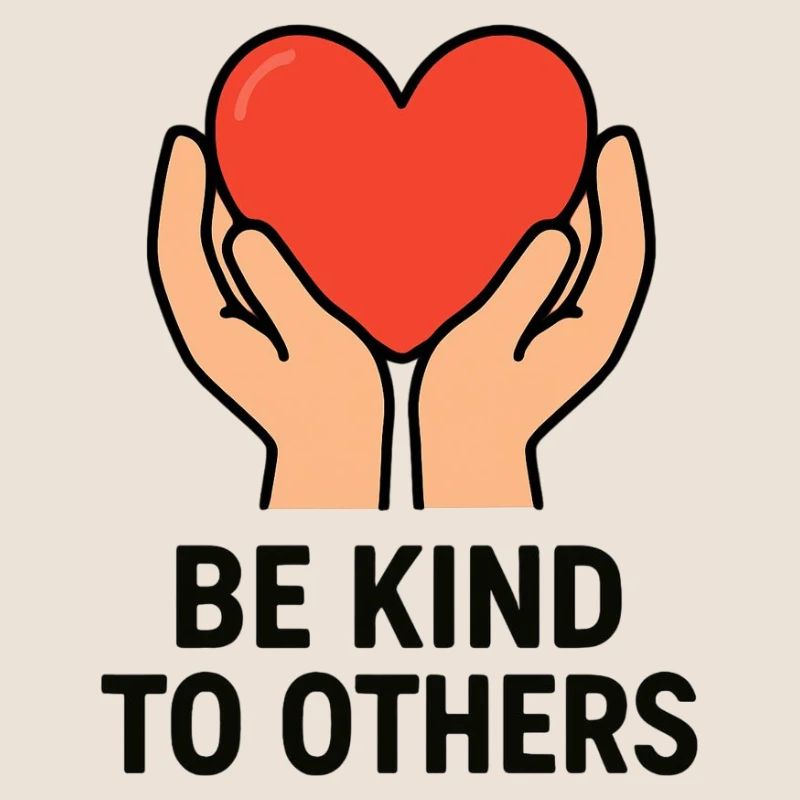 Mains tenant le cœur de bonté