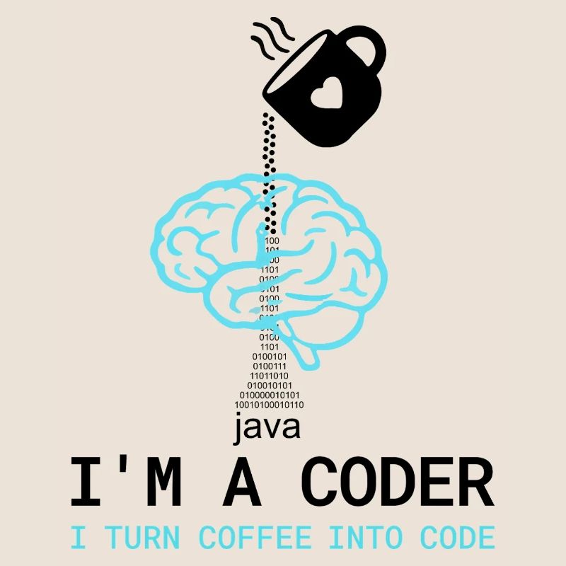 Coder T-Shirt: Coffee into Code – Nerdy Programmie