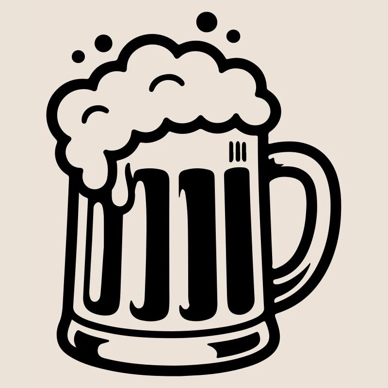 Bierkrug Comic Bier