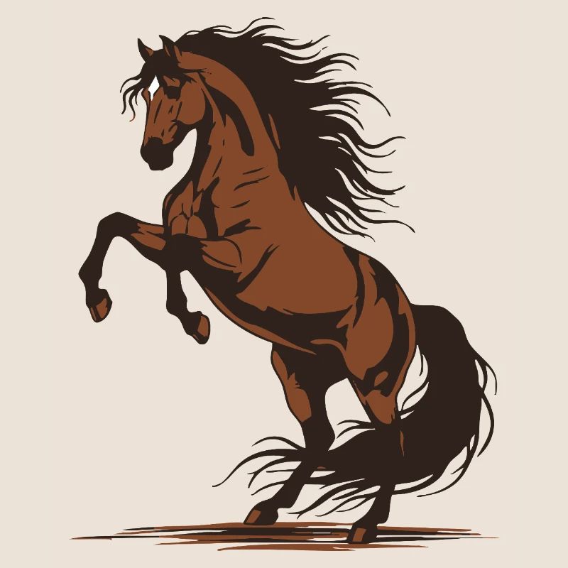 Demonstration eines wilden Reithengstes mit springendem Pferd