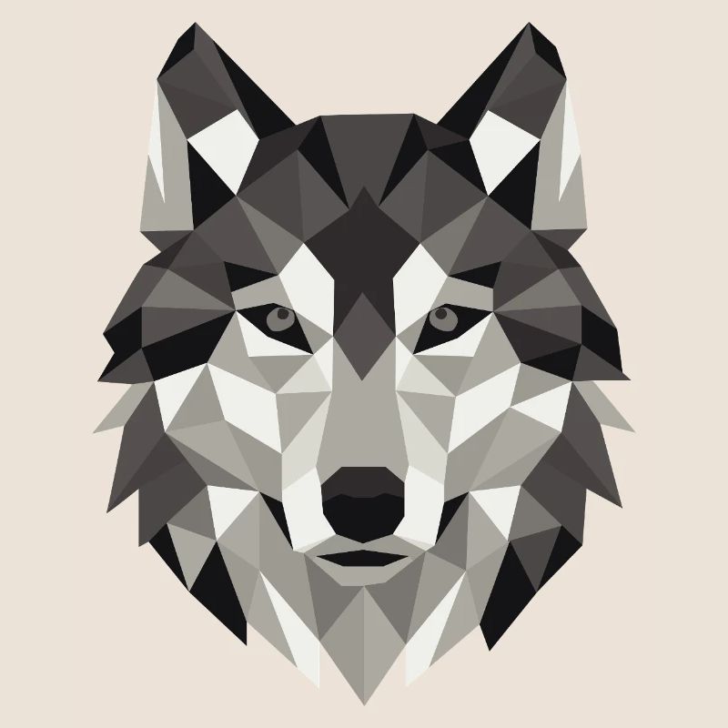 Wolf Head Lowpoly Geometry