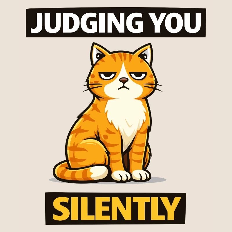 Sarcastic Cat “Judging You Silently”