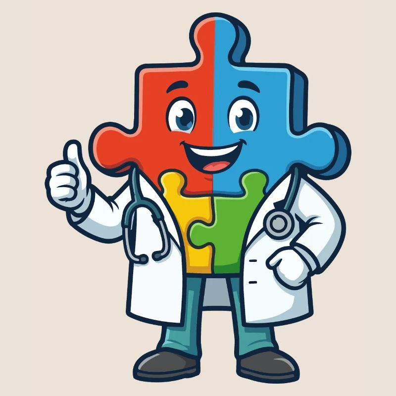 Puzzle Pals Doktormaskottchen
