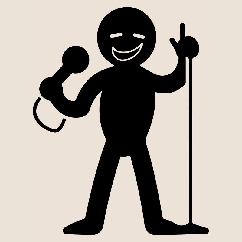 Sänger mit Mikrofon