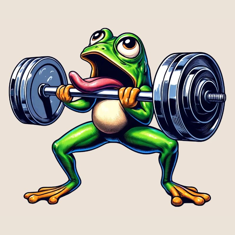 Frog Toad Workout Dumbbell Workout Funny