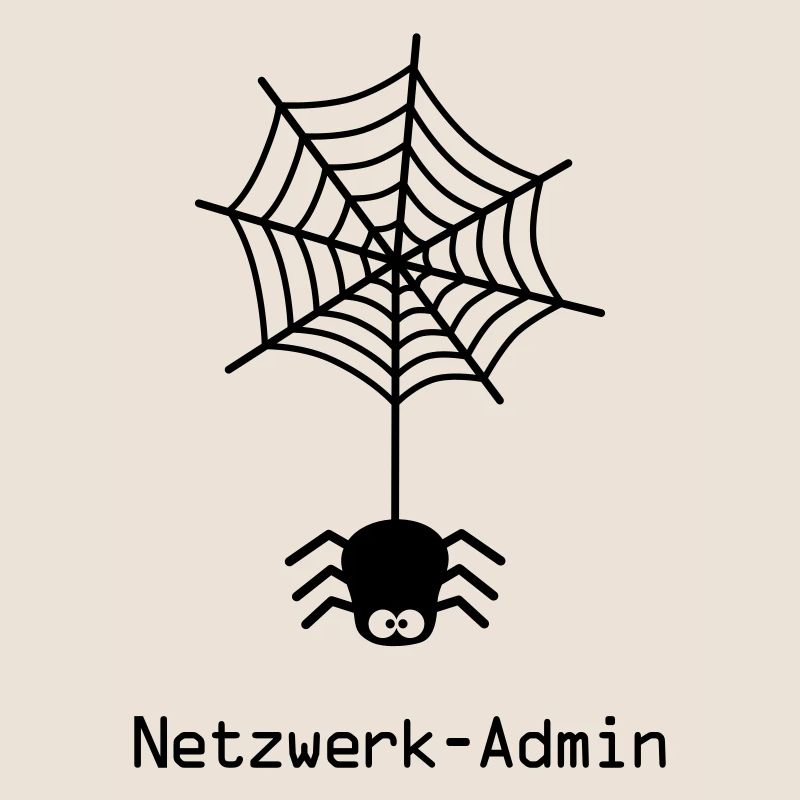 Spinne Netz Netzwerk Nerd Admin Administrator