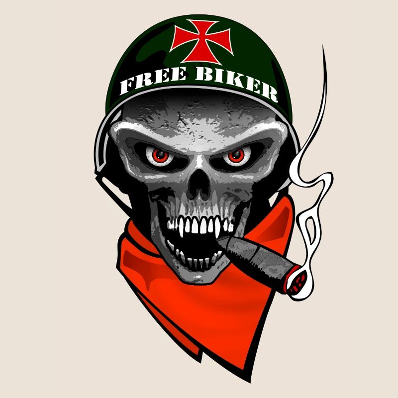 biker skull design