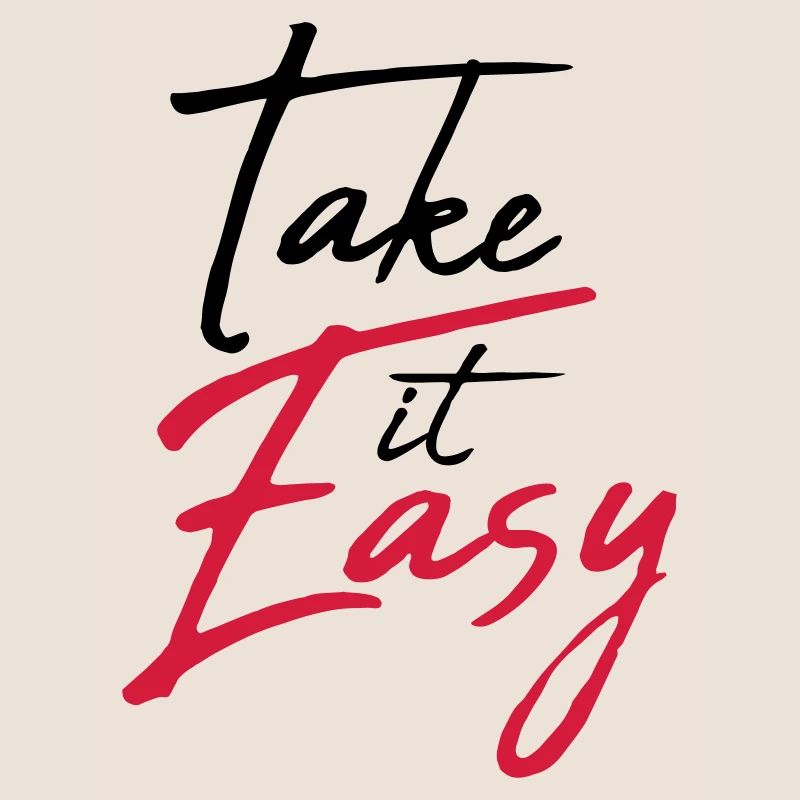 ruhig cool take it easy logo design text chill ein