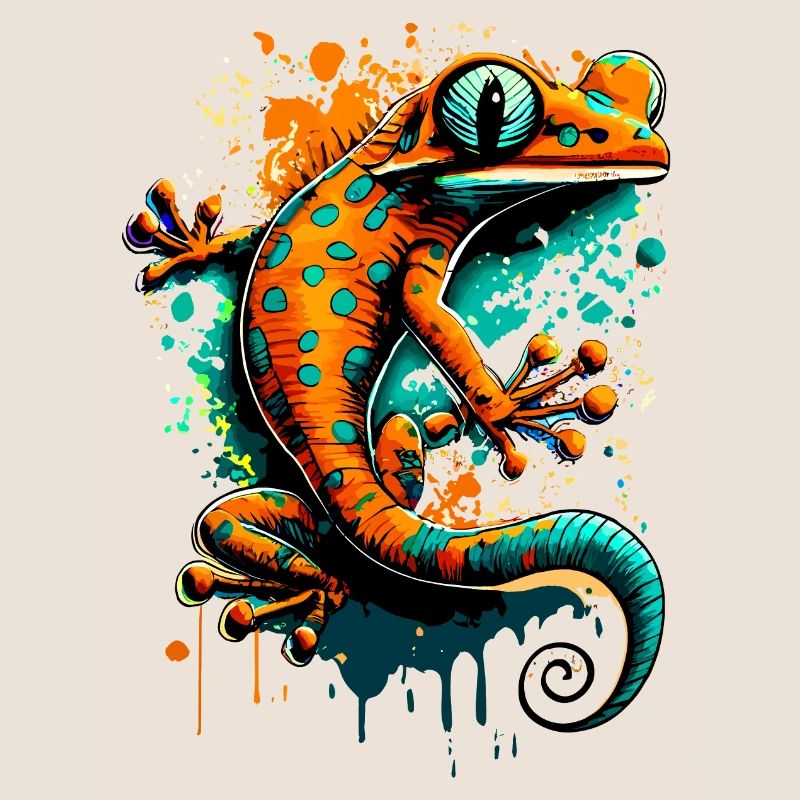 Echse Farbenfroh - Gecko Salamander Eidechse