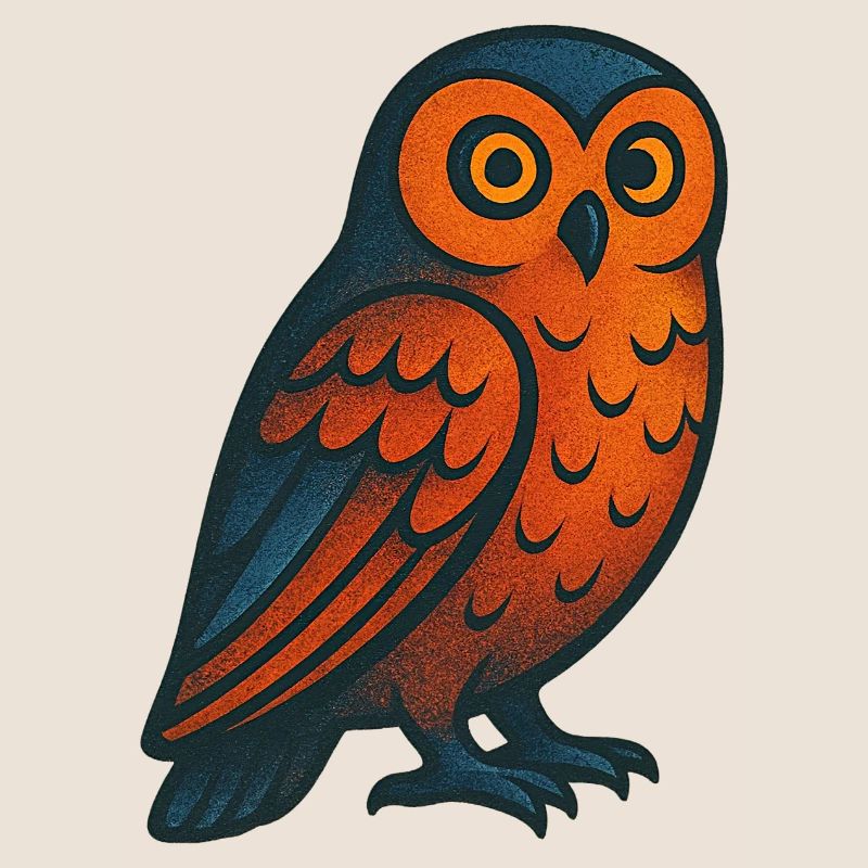 Owl with pattern
