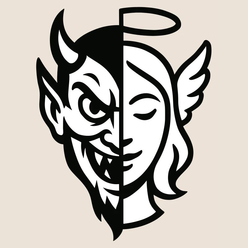 Split Face Demon Angel