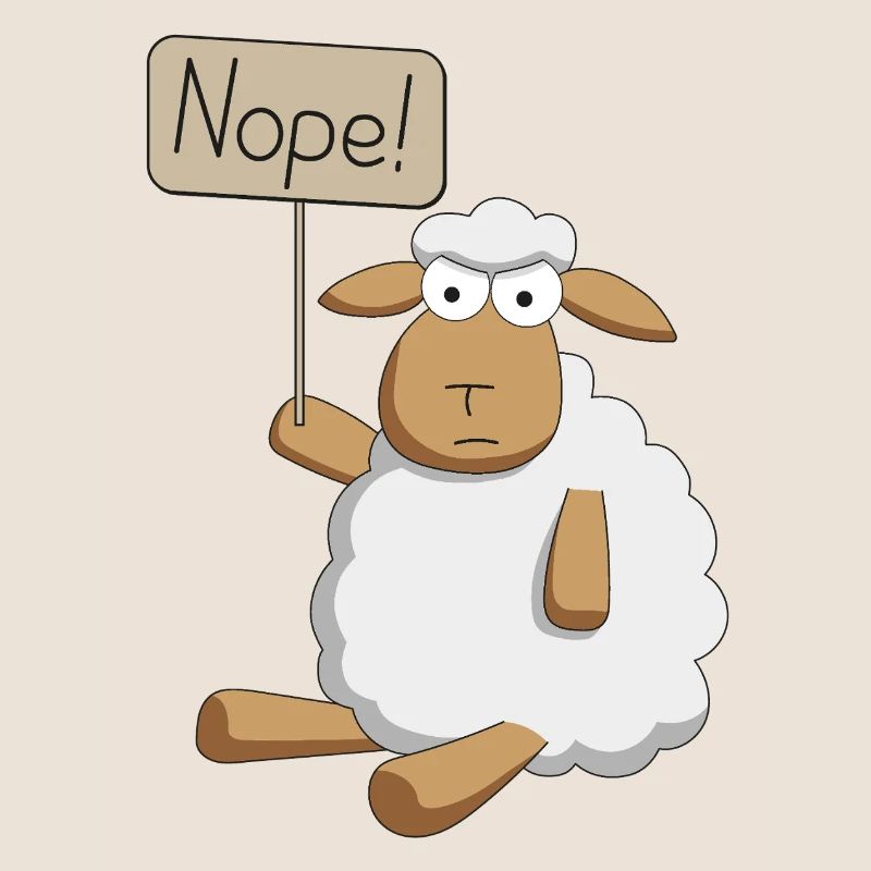 Nope! - protesting sheep