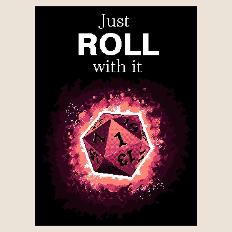 Faites simplement avec les dés rétro d20 magenta