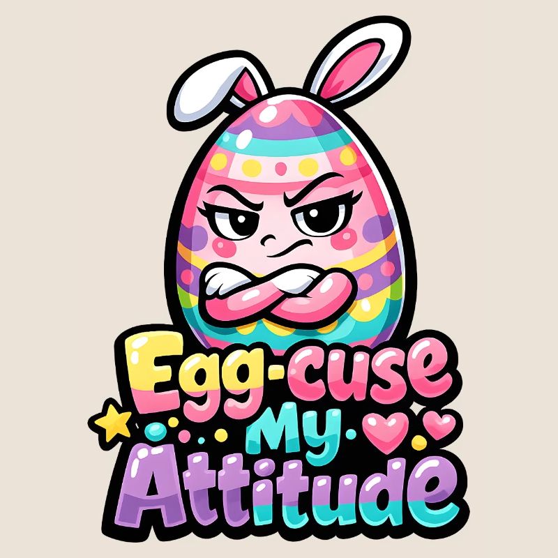 Excuse mon attitude jeu de mots de Pâques