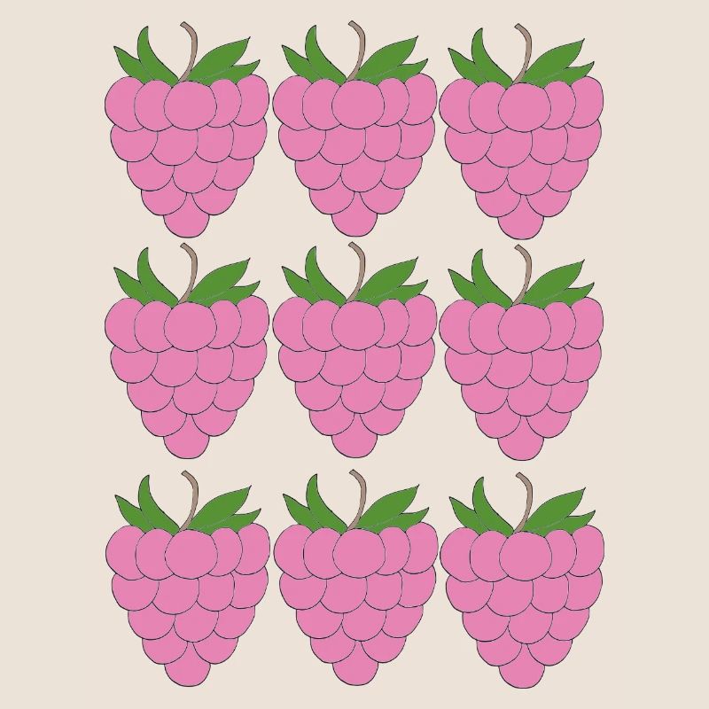 Raspberry Grid Pattern