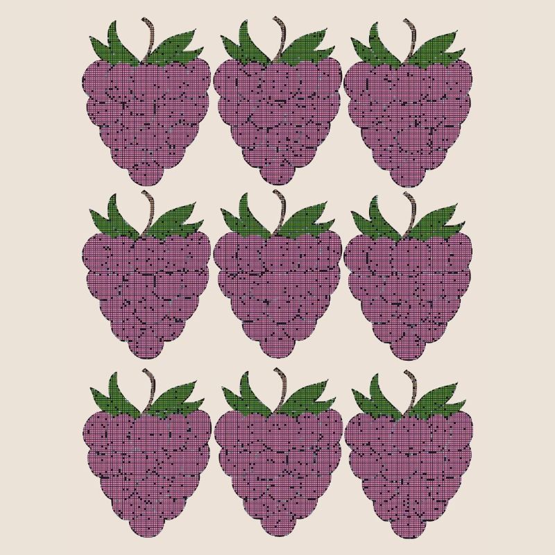 raspberry pattern textile