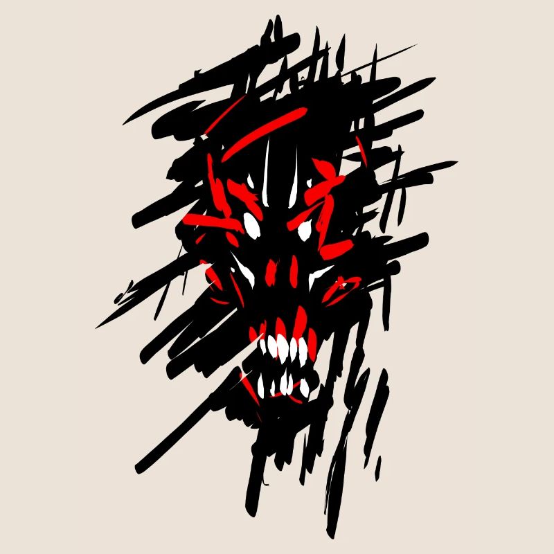 Devil horror graffiti