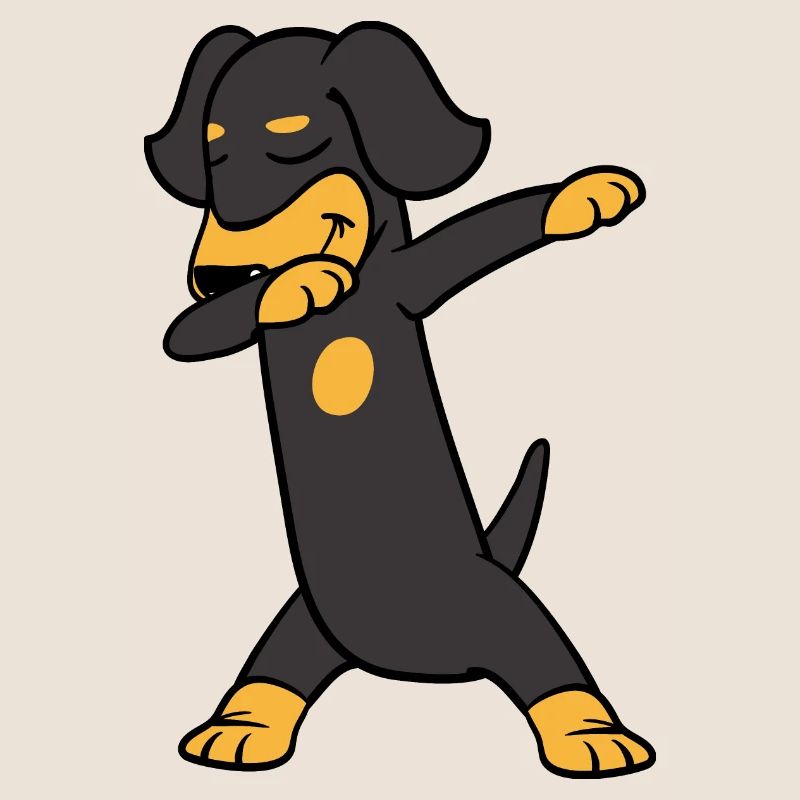 Dabbing Dab Dachshund Teckel Dachshund Dog Dancing