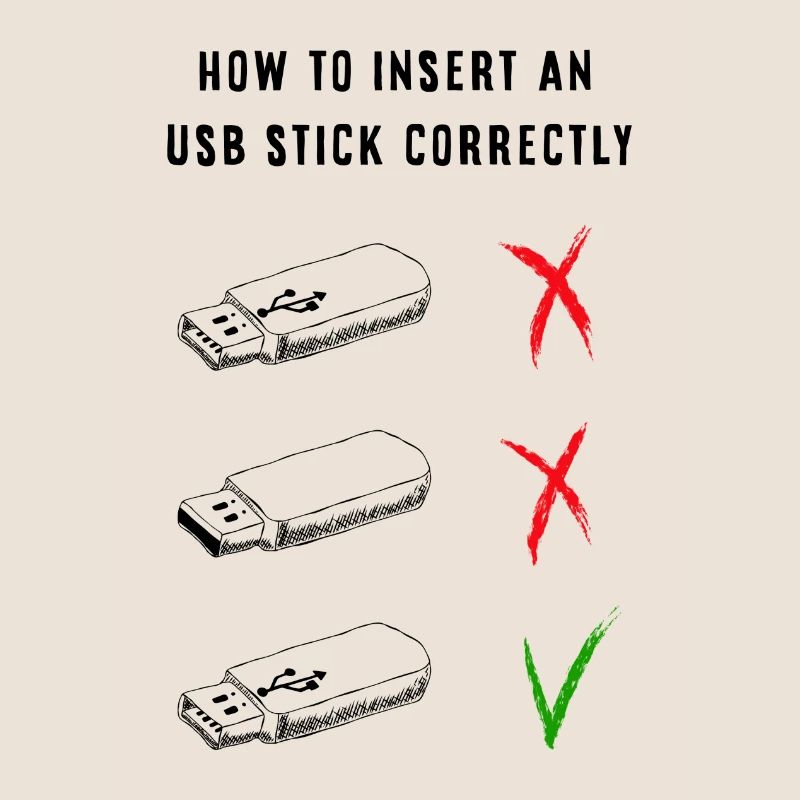 How to insert an usb stick correctly