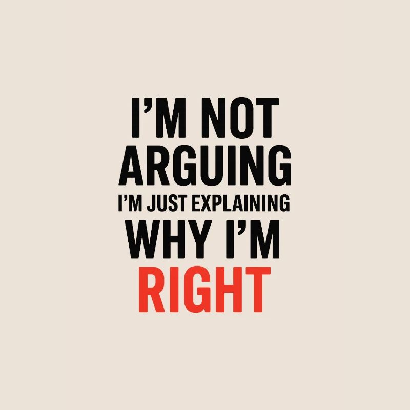 Je ne fais pas d’arguments Texte