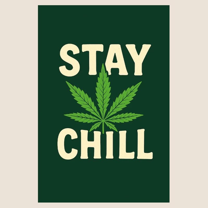 Stay Chill Cannabis Leaf