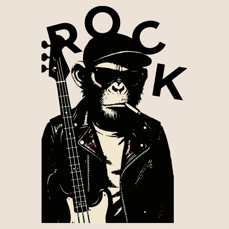 Monkey Biker Rockgitarrist