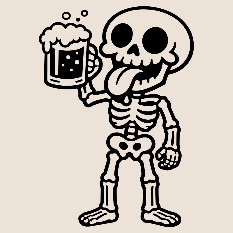 Skelett Bier Comic