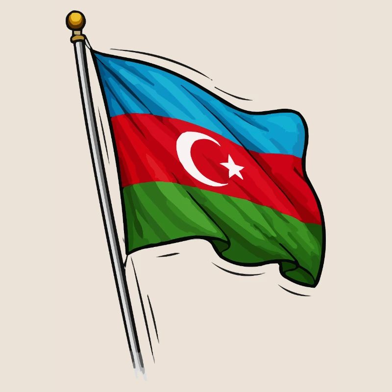 Aserbaidschan Flagendesign