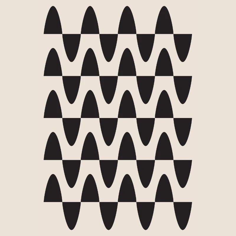 Midnight Wave Grid Pattern