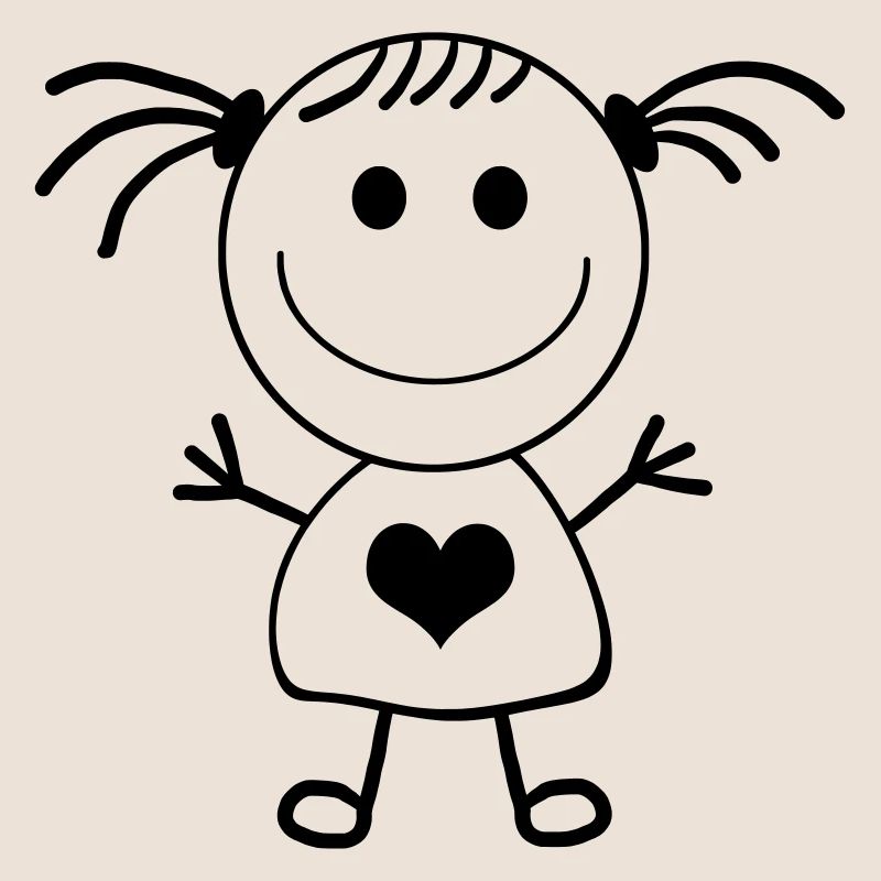 Mädchen Strichmännchen