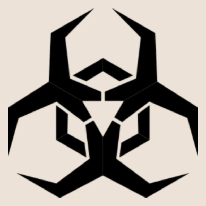 Angular Biohazard Symbole