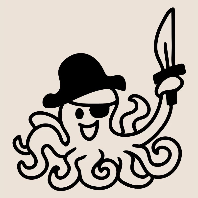 Pirate octopus - line