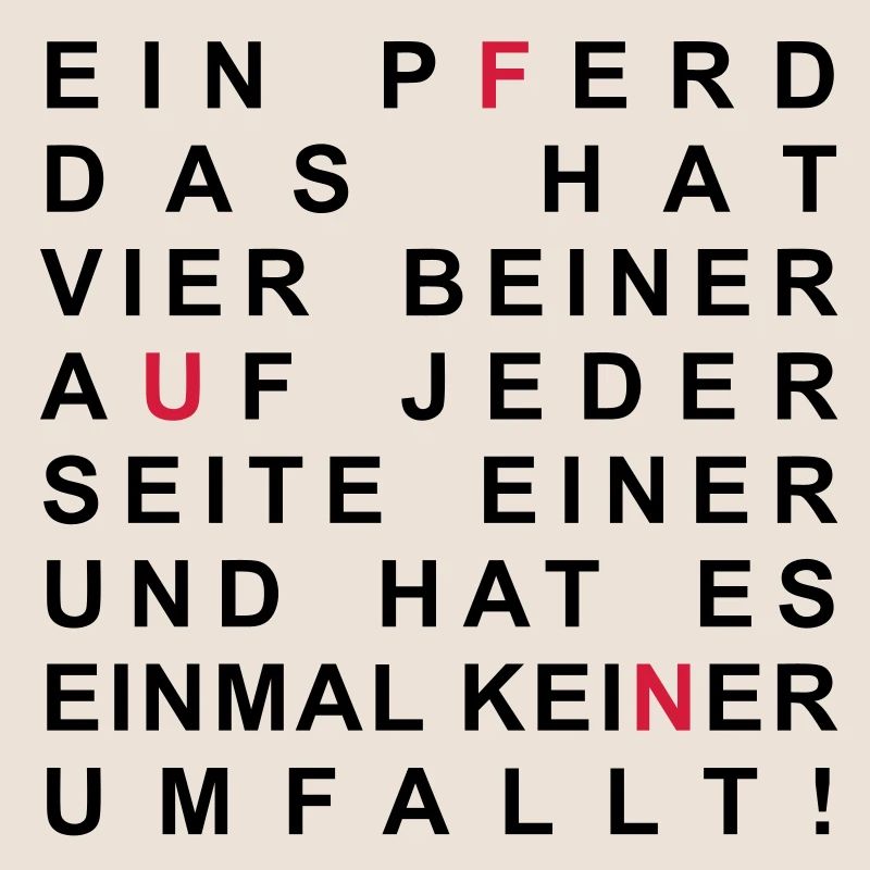 Ein Pferd, das hat vier Beiner