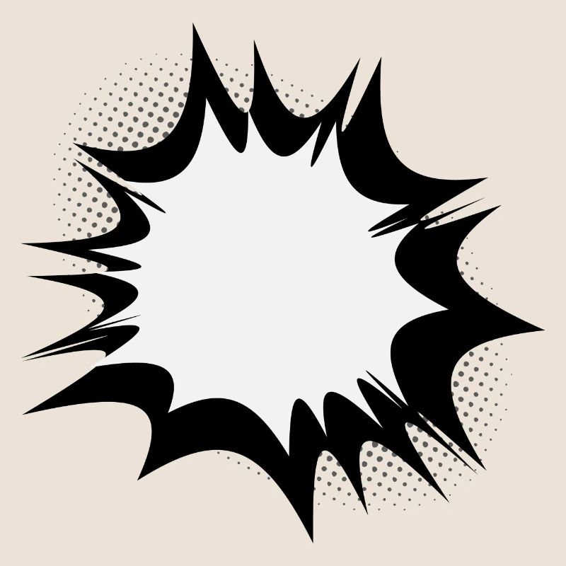 Speech comic bulle explosion