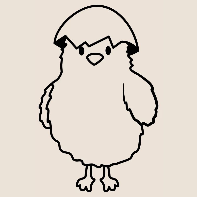 Chicks with eggshell on the head